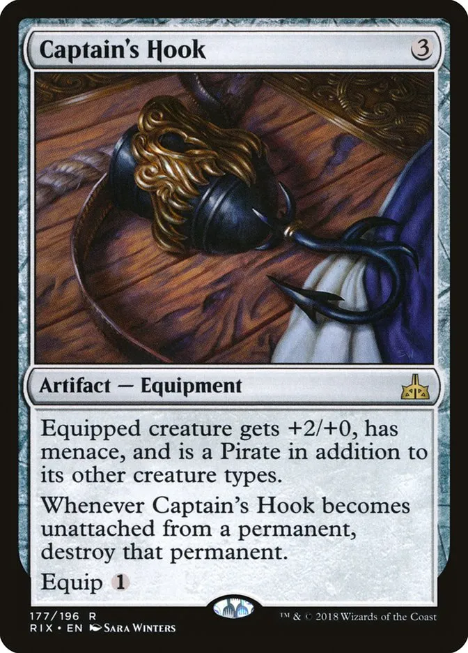 2018 Rivals of Ixalan Captain's Hook rare #177 unlisted card image