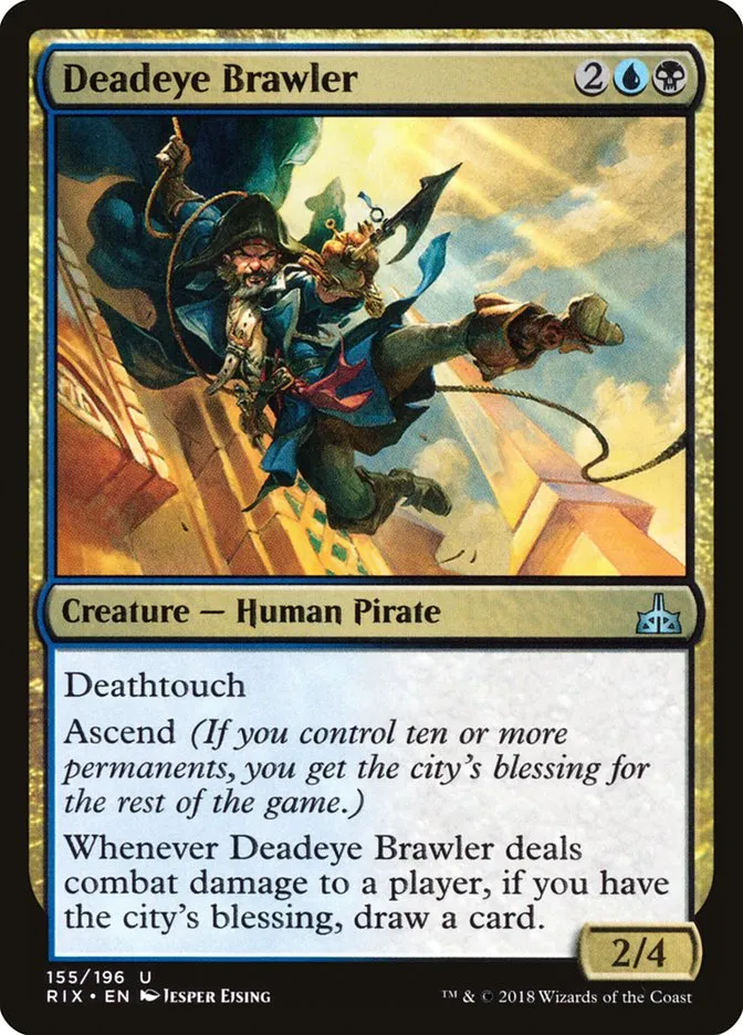 2018 Rivals of Ixalan Deadeye Brawler uncommon #155 unlisted card image