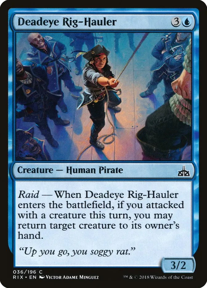 2018 Rivals of Ixalan Deadeye Rig-Hauler common #36 unlisted card image