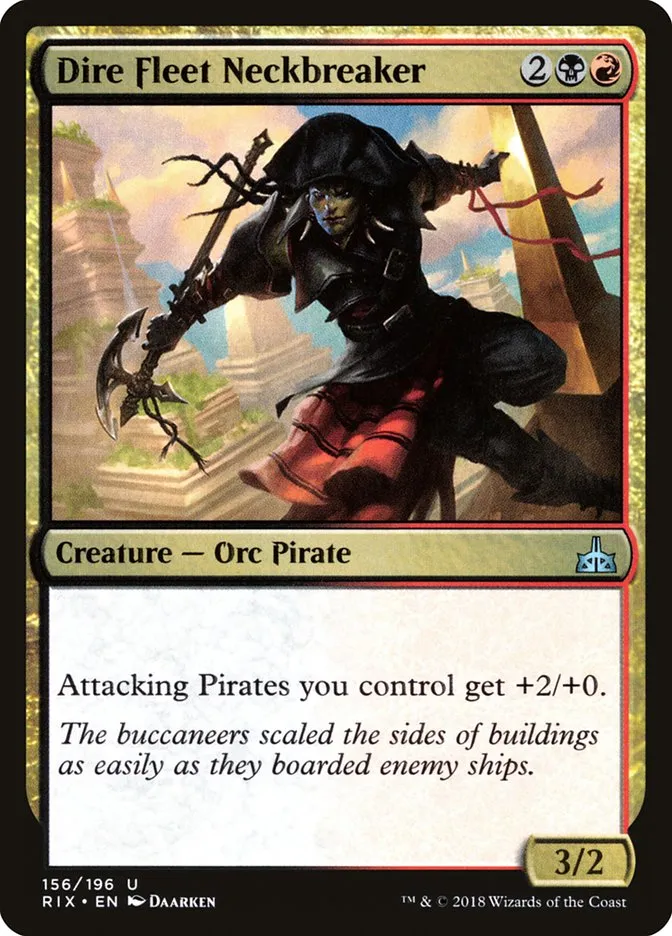 2018 Rivals of Ixalan Dire Fleet Neckbreaker uncommon #156 unlisted card image