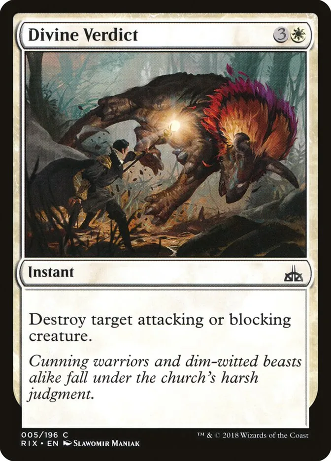 2018 Rivals of Ixalan Divine Verdict common #5 unlisted card image