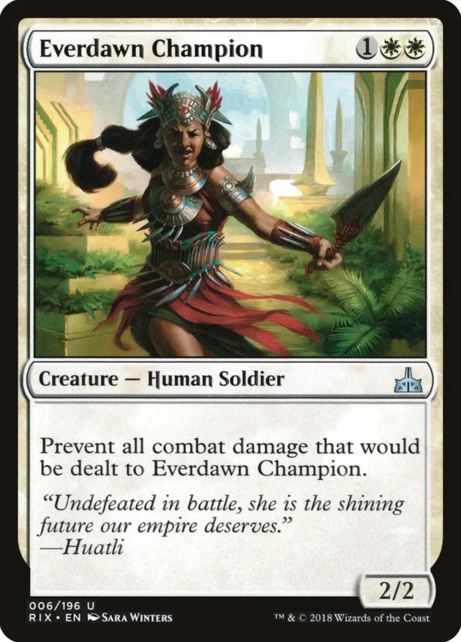 2018 Rivals of Ixalan Everdawn Champion uncommon #6 unlisted card image