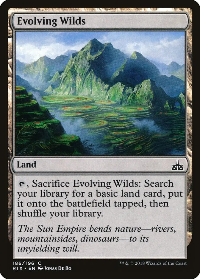 2018 Rivals of Ixalan Evolving Wilds common #186 unlisted card image
