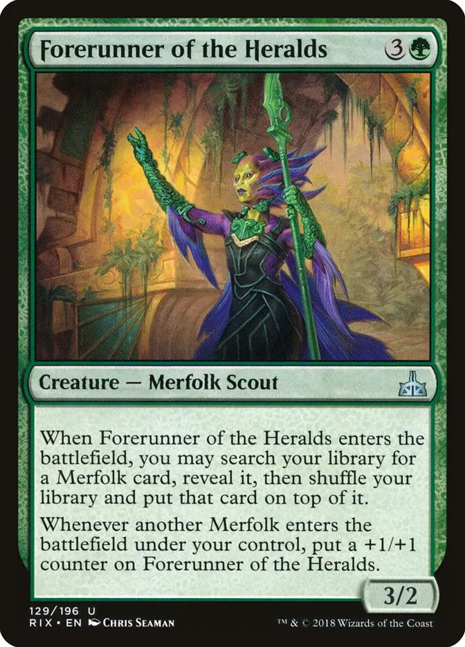 2018 Rivals of Ixalan Forerunner of the Heralds uncommon #129 unlisted card image