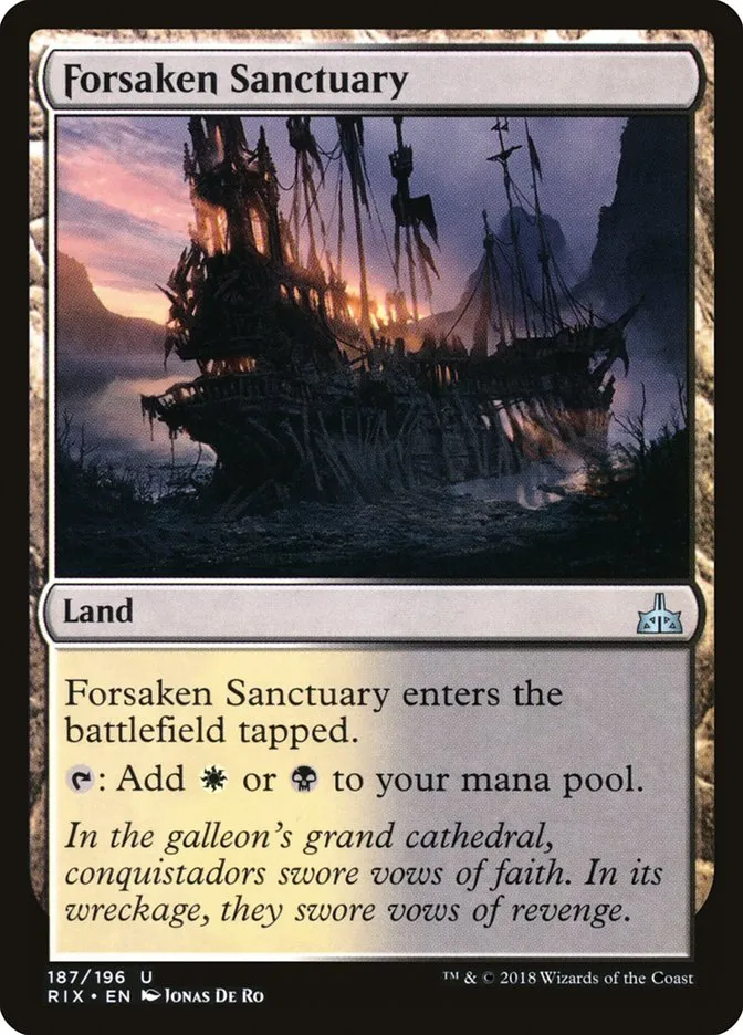 2018 Rivals of Ixalan Forsaken Sanctuary uncommon #187 unlisted card image