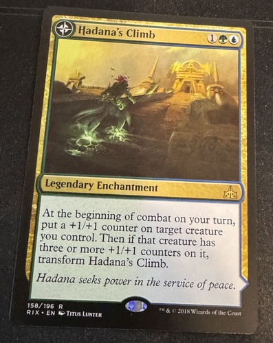 2018 Rivals of Ixalan Hadana's Climb // Winged Temple of Orazca rare #158 unlisted card image