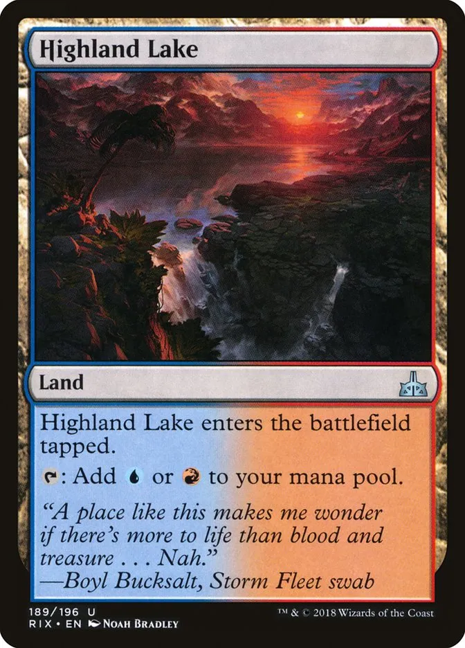 2018 Rivals of Ixalan Highland Lake uncommon #189 unlisted card image