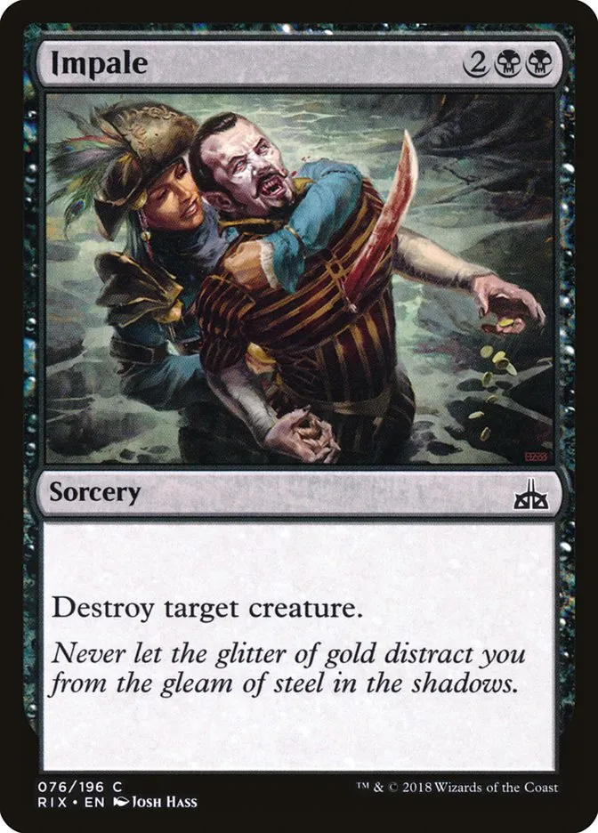 2018 Rivals of Ixalan Impale common #76 unlisted card image