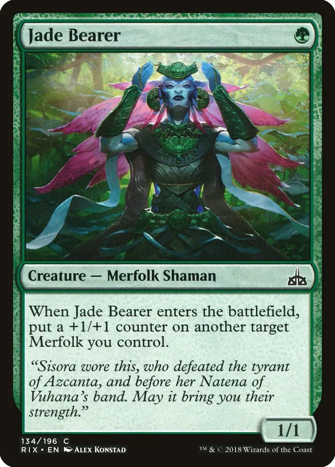 2018 Rivals of Ixalan Jade Bearer common #134 unlisted card image
