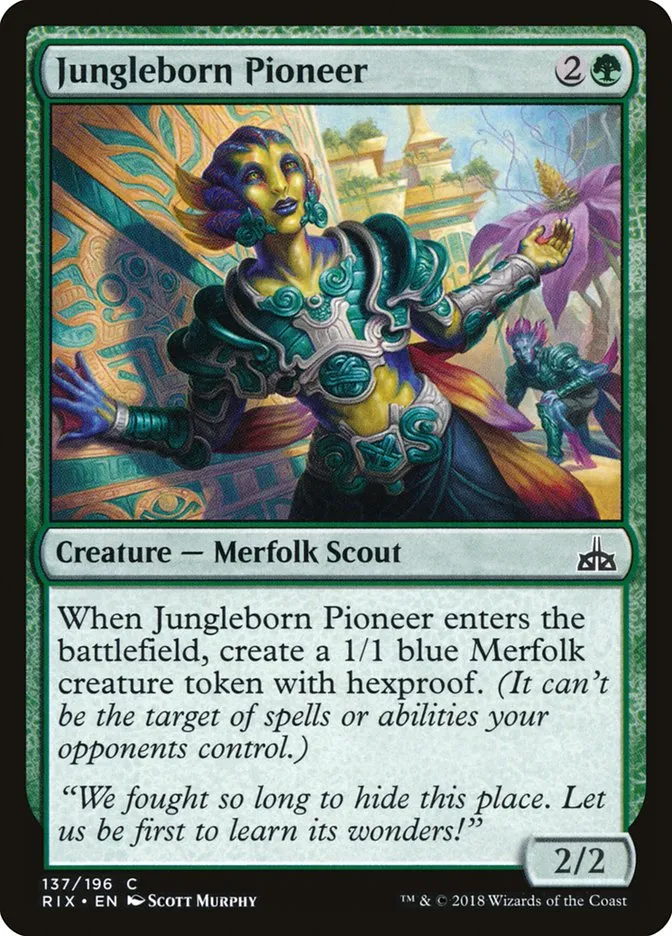 2018 Rivals of Ixalan Jungleborn Pioneer common #137 unlisted card image