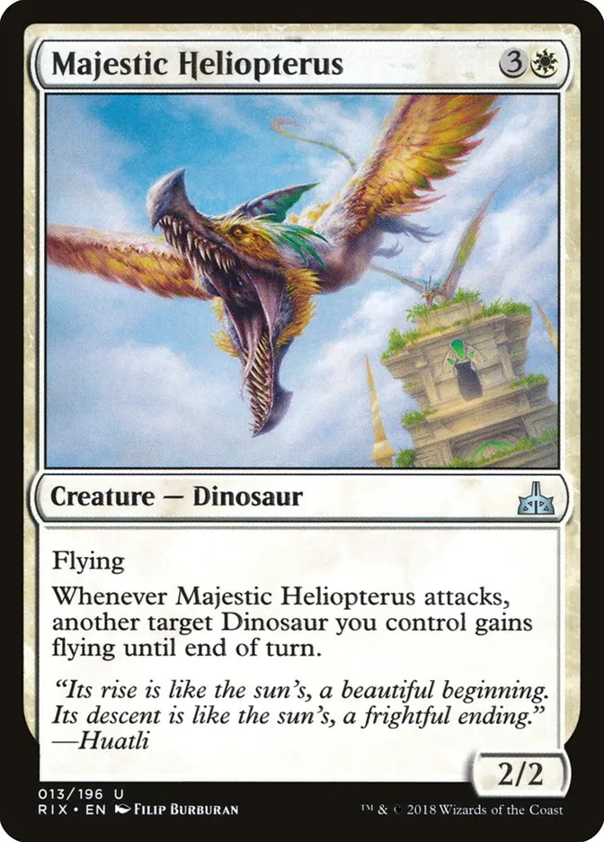 2018 Rivals of Ixalan Majestic Heliopterus uncommon #13 unlisted card image