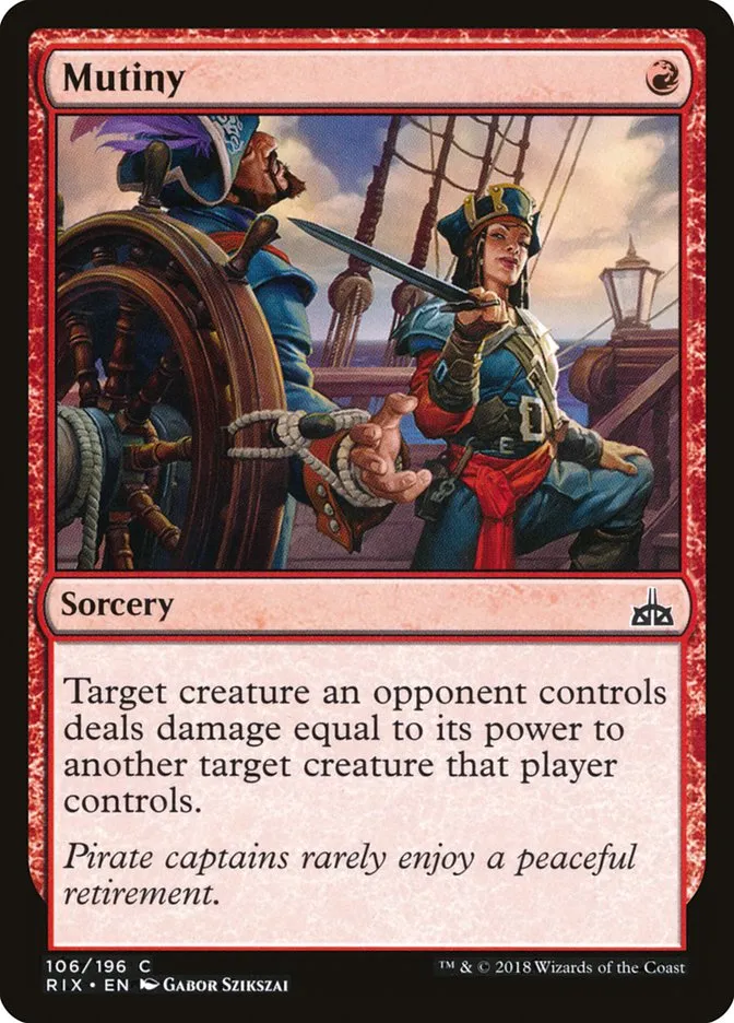 2018 Rivals of Ixalan Mutiny common #106 unlisted card image
