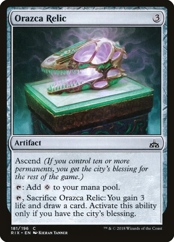 2018 Rivals of Ixalan Orazca Relic common #181 unlisted card image