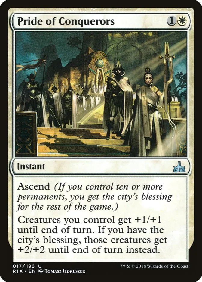 2018 Rivals of Ixalan Pride of Conquerors uncommon #17 unlisted card image