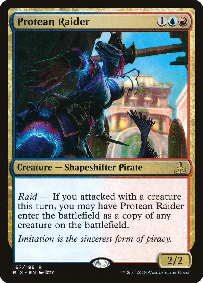2018 Rivals of Ixalan Protean Raider rare #167 unlisted card image