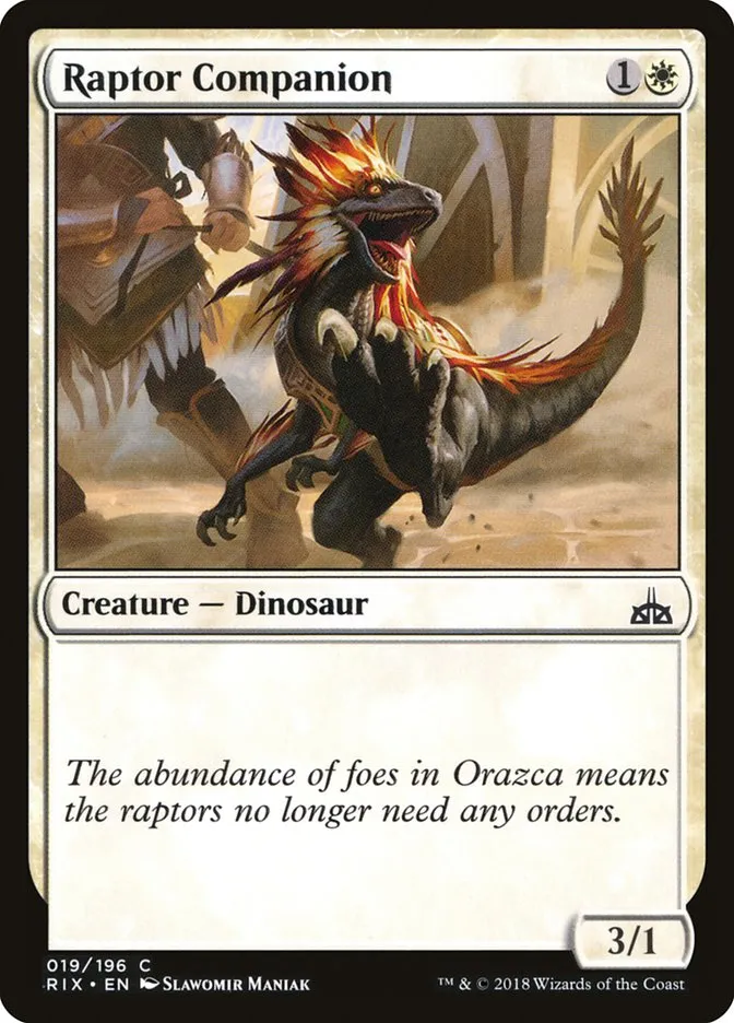 2018 Rivals of Ixalan Raptor Companion common #19 unlisted card image
