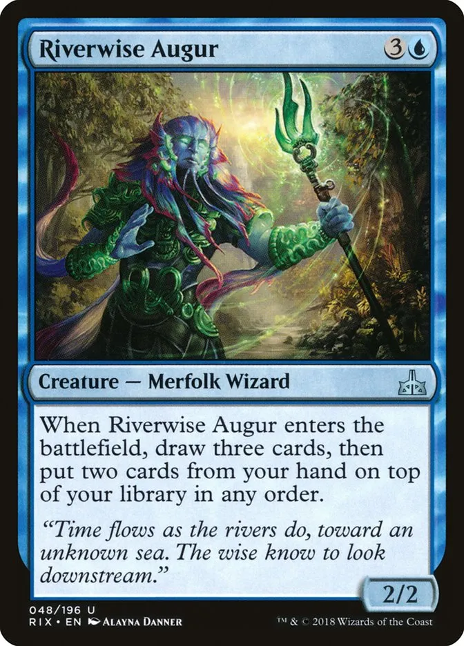 2018 Rivals of Ixalan Riverwise Augur uncommon #48 unlisted card image