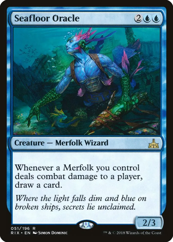 2018 Rivals of Ixalan Seafloor Oracle rare #51 unlisted card image