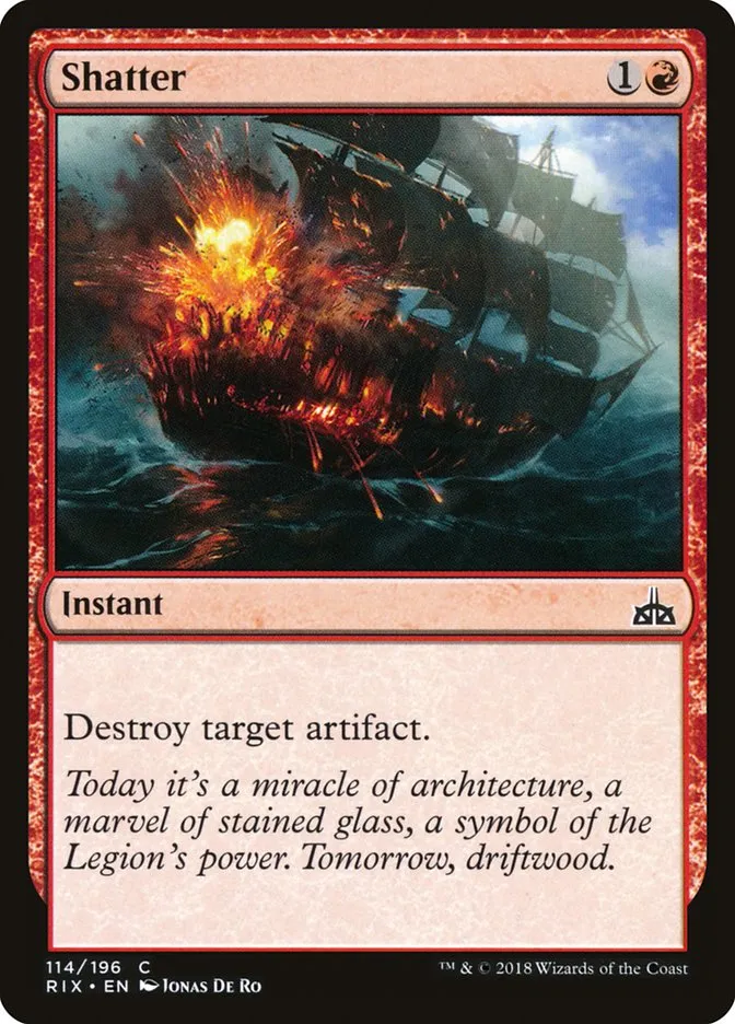 2018 Rivals of Ixalan Shatter common #114 unlisted card image