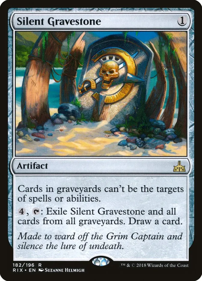 2018 Rivals of Ixalan Silent Gravestone rare #182 unlisted card image