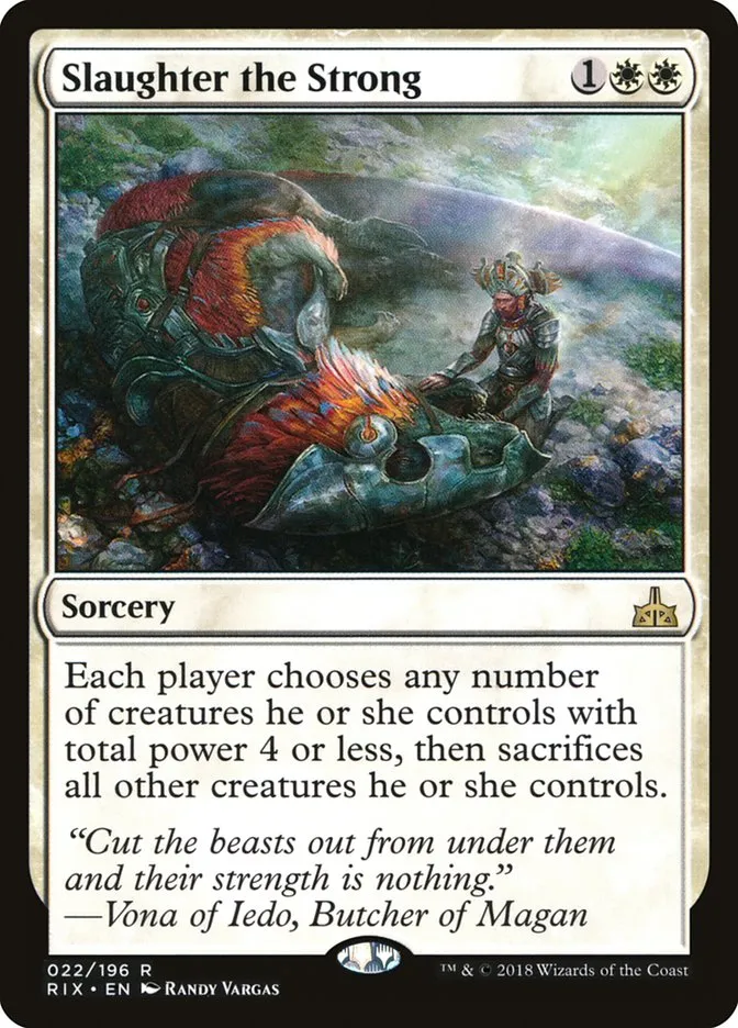 2018 Rivals of Ixalan Slaughter the Strong rare #22 unlisted card image