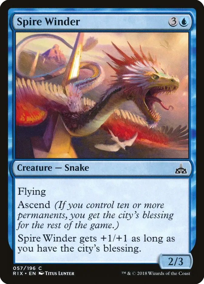 2018 Rivals of Ixalan Spire Winder common #57 unlisted card image