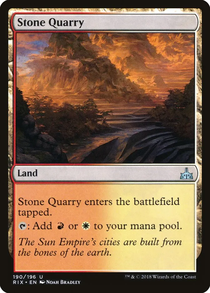 2018 Rivals of Ixalan Stone Quarry uncommon #190 unlisted card image