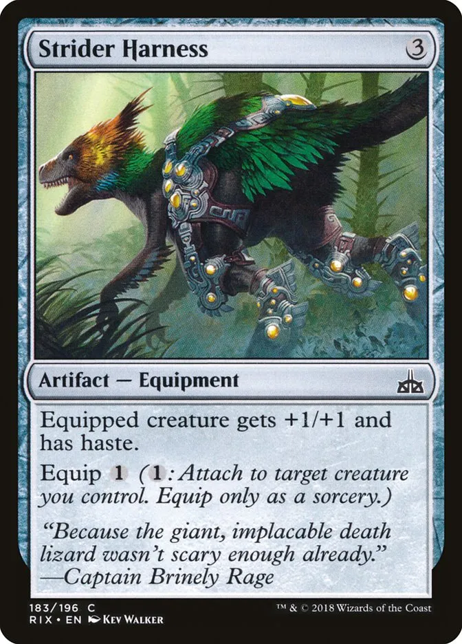2018 Rivals of Ixalan Strider Harness common #183 unlisted card image