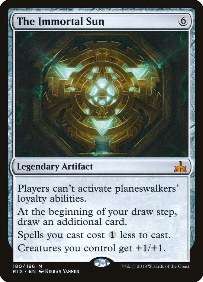2018 Rivals of Ixalan The Immortal Sun mythic #180 unlisted card image