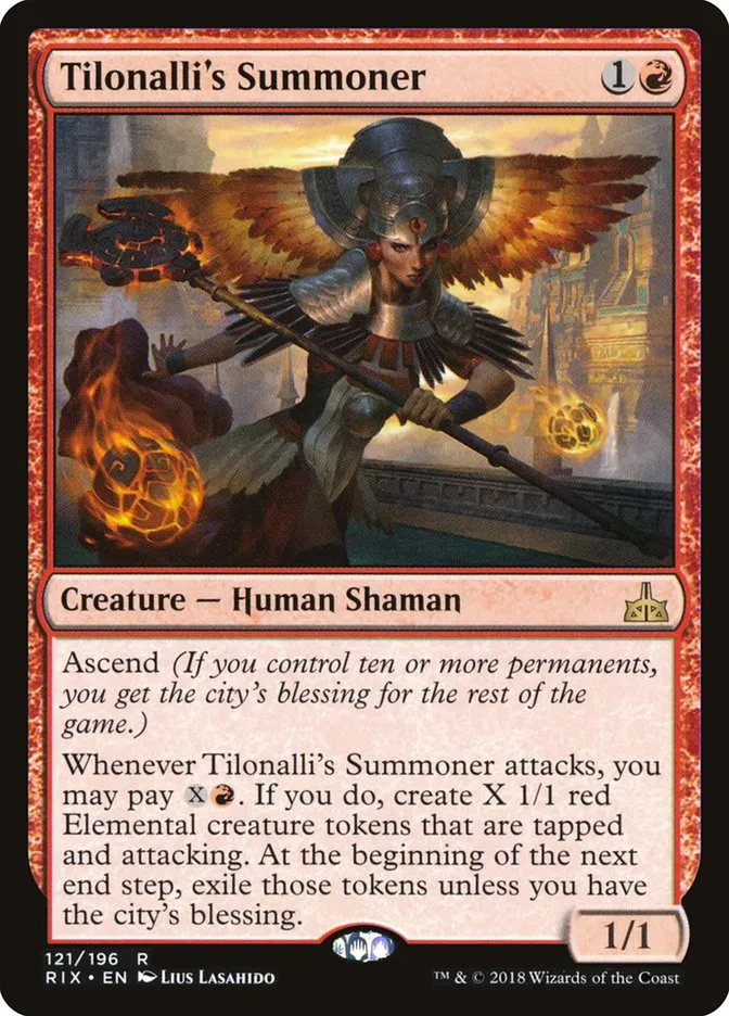 2018 Rivals of Ixalan Tilonalli's Summoner rare #121 unlisted card image