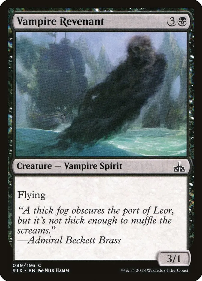 2018 Rivals of Ixalan Vampire Revenant common #89 unlisted card image