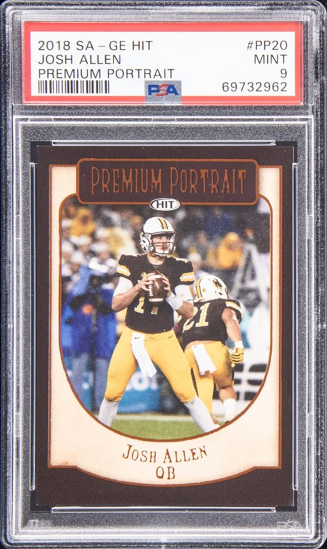 2018 Sage Hit Premium Portrait Josh Allen #PP-20 card image