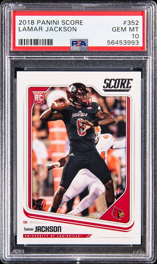2018 Score Lamar Jackson #352 card image