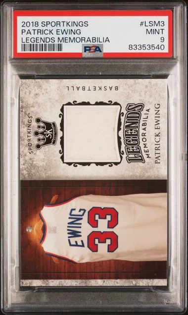 2018 Sportkings Legends Memorabilia Patrick Ewing #LSM3 card image