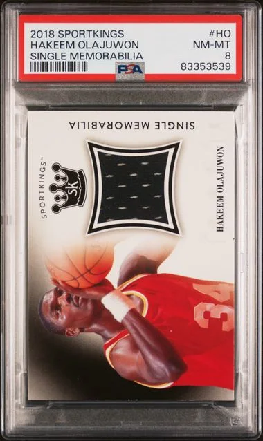 2018 Sportkings Single Memorabilia Hakeem Olajuwon #HO card image
