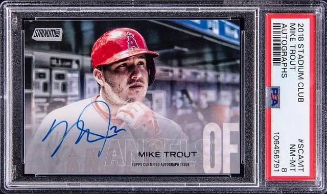 2018 Stadium Club Mike Trout Autograph #SCAMT card image
