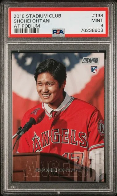 2018 Stadium Club Shohei Ohtani At Podium #138 card image