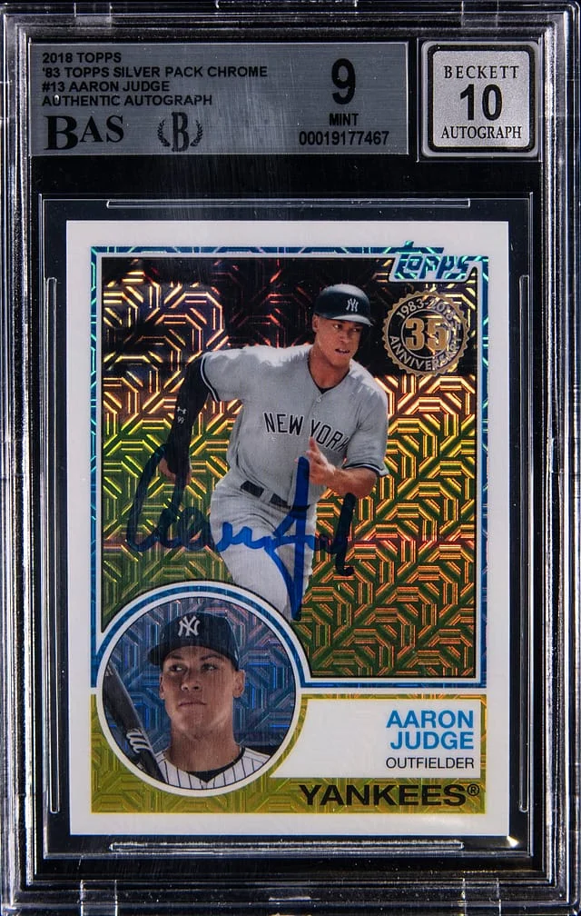 2018 Topps Aaron Judge 83 Topps Silver Pack Chrome #13 card image
