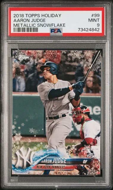 2018 Topps Aaron Judge Holiday Metallic Snowflake #99 card image