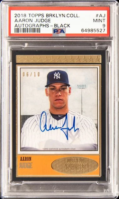 2018 Topps Aaron Judge Brooklyn Collection Autographs Black #BC1AJ card image