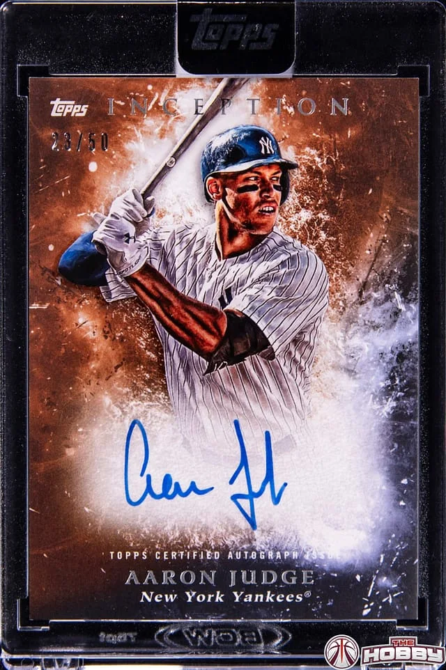 2018 Topps Aaron Judge Inception Autographs Orange #RES-AJ card image