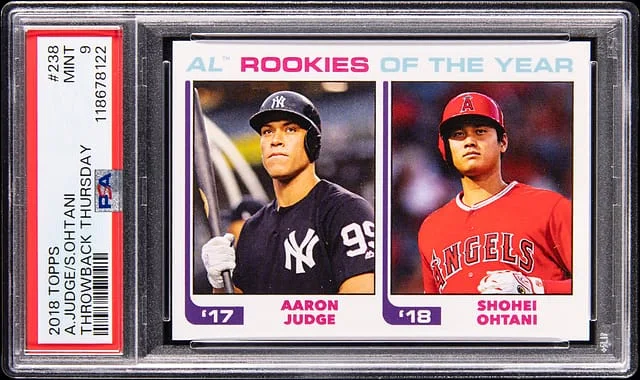 2018 Topps Aaron Judge/Shohei Ohtani Throwback Thursday #238 card image
