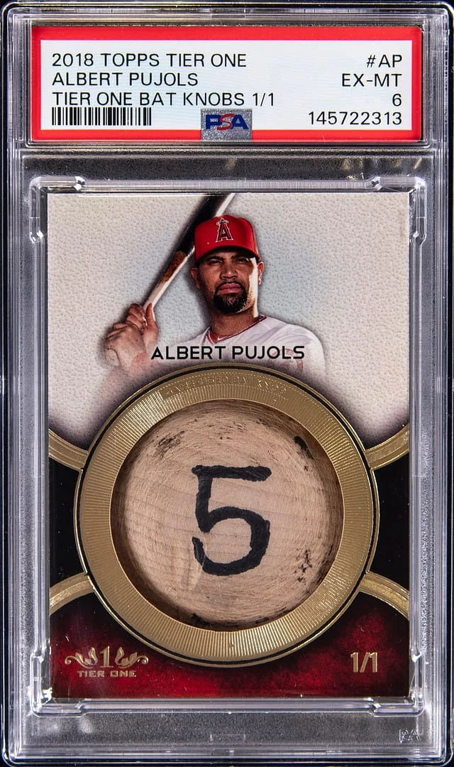 2018 Topps Albert Pujols Game-Used Bat Knob Tier One Tier One Bat Knobs #T1BK-AP card image