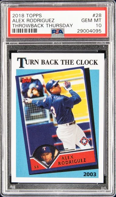 2018 Topps Alex Rodriguez Throwback Thursday #28 card image