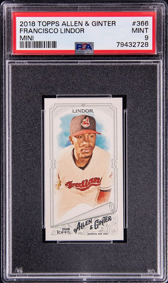 2018 Topps Allen & Ginter Francisco Lindor Mini #366 card image