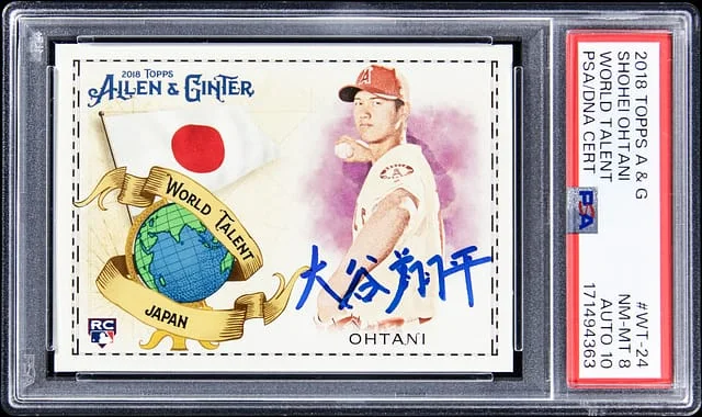 2018 Topps Allen & Ginter Shohei Ohtani Kanji-Signed World Talent #WT-24 card image
