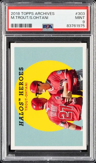 2018 Topps Archives Mike Trout/Shohei Ohtani #303 card image