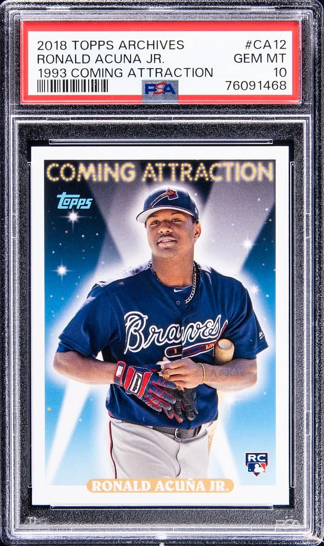 2018 Topps Archives Ronald Acuna Jr 93 Coming Attraction #CA12 card image