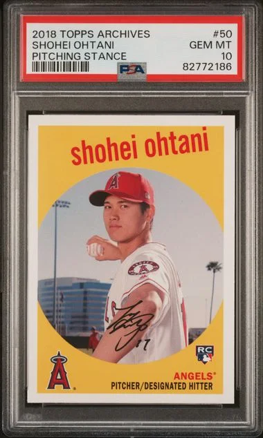 2018 Topps Archives Shohei Ohtani Pitching Stance #50 card image