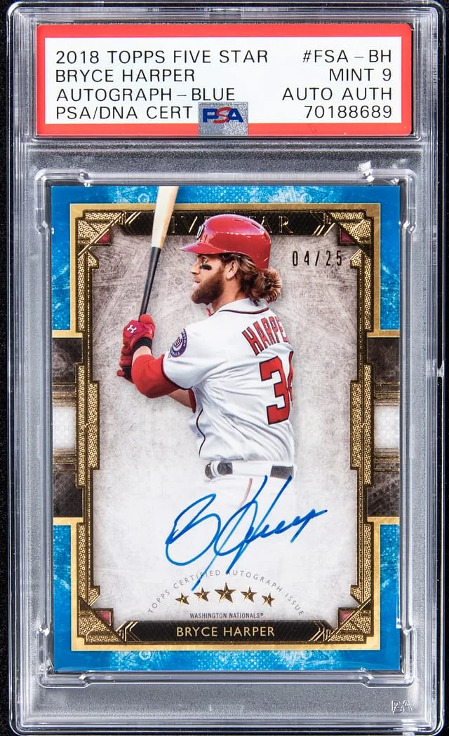 2018 Topps Bryce Harper Five Star Autograph Blue #FSA-BH card image